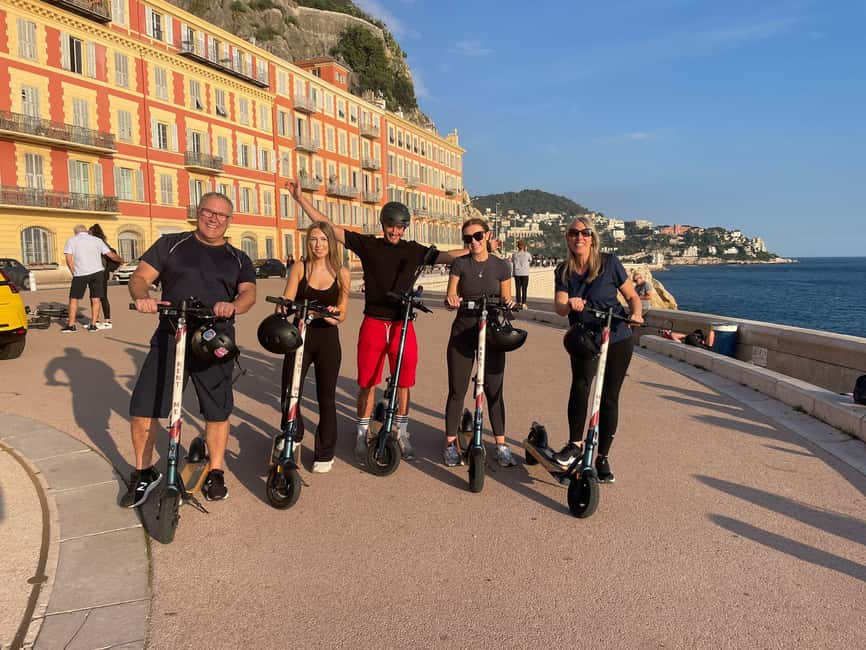 Nice: Must-Sees Electric Scooter Tour - Helmet on, scooter lesson first, then right onto the sea