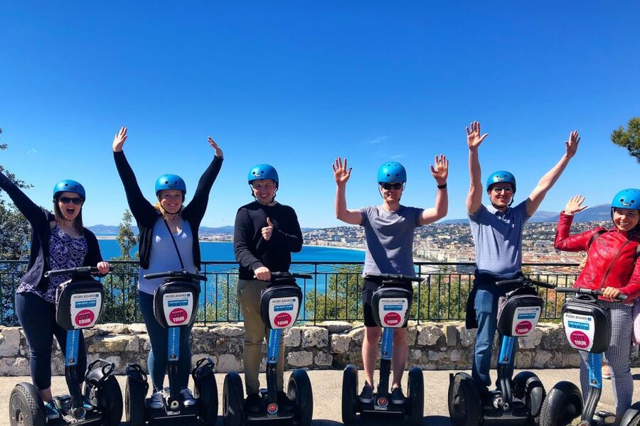 Nice: Private Segway Tour - La chaise bleue and Neuf Lignes Obliques: Small Stops, Real Character