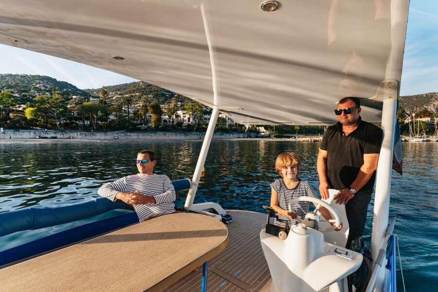 Nice: Private Sunset Tour on Solar Powered Boat - Villa David Niven and the Crystal-Clear Water Moments