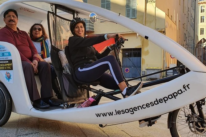 Nice: Visit of Nice by electrically assisted bike taxi 1 hour. - The route: from Place Massena to Old Nice, then out to the sea