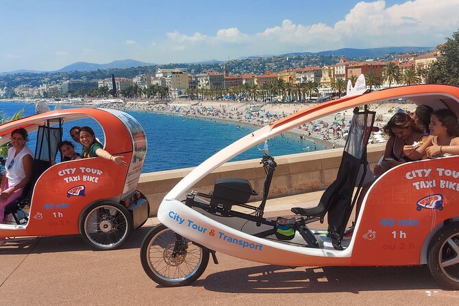 Nice: Visit of Nice by electrically assisted bike taxi 1 hour. - The “green and grand” promenade section that ties it all together