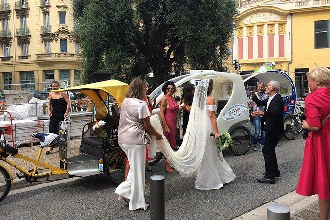 Original Nice city tour ( pedicab-vélo taxi) - Crossing slowly back toward Place Massena, then La Rotonde for final photos