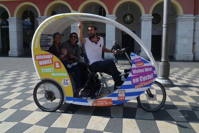 Private tour guide of Nice in electric taxibikes - Cours Saleya, Marche aux Fleurs, and the Old Salt Warehouses